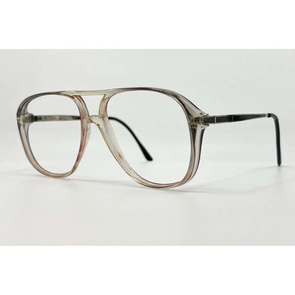 Fratelli Lozza Eyeglasses Mens Gray Marty Aviator Double Bridge Italy Large